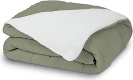 HomeStyle שמיכת חורף זוגית מפנקת סנואו Snow BLANKET ירוק זית