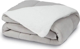 HomeStyle שמיכת חורף זוגית מפנקת סנואו Snow BLANKET אפור בהיר