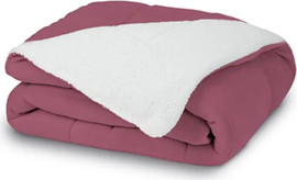 HomeStyle שמיכת חורף זוגית מפנקת סנואו Snow BLANKET ורוד
