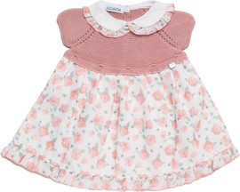 Lusso שמלה משולבת Pink Rose בצבע ורוד