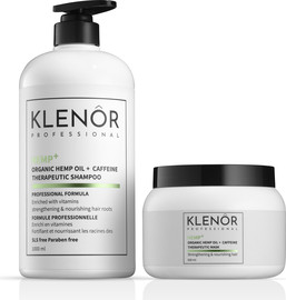 KLENOR ערכת חפיפה שמן המפ- שמפו ומסיכה המסייעים בהפחתת נשירה ועידוד צמיחה