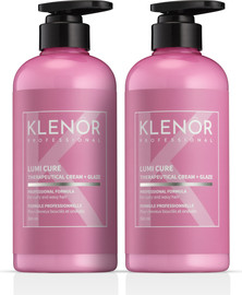 KLENOR זוג קרם לחות טיפולי משולב גלייז לטיפול ועיצוב תלתלים מוגדרים