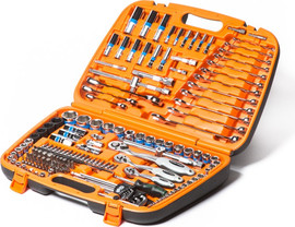 KING TOOLS סט בוקסות ומפתחות משולב 1/4" + 3/8" + 1/2" – 162 חלקים KING TOOLS