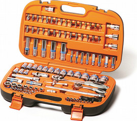 KING TOOLS סט בוקסות גדול משולב דרייב 1/4" + 1/2" – 96 חלקים KING TOOLS