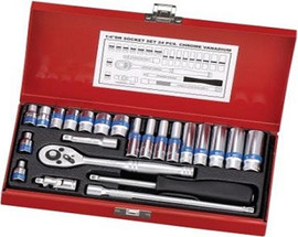 MITOOLS סט בוקסות אינצ`י דרייב 1/4" – 24 חלקים קצרות + עמוקות | MITOOLS