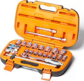 KING TOOLS סט בוקסות משוננות דרייב 1/2" – 8 עד 32 מ"מ | 25 חלקים KING TOOLS