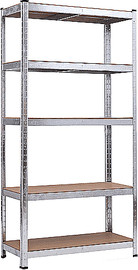 Nice drive כוננית מתכת 5 מדפים MDF 180×70×40 מגולוון – עומס 175 ק״ג למדף (2 ב־1)