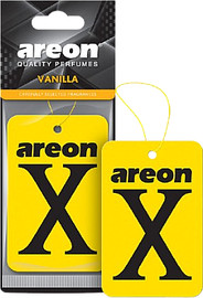 AREON עץ ריח לרכב בניחוח וניל AREON X - מארז 10 יחידות