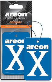 AREON עץ ריח לרכב בניחוח קוקוס AREON X - מארז 10 יחידות