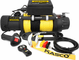Kasco כננת חשמלית 9500LB KASCO לג`יפ – כננת חילוץ עוצמתית 12V 3.9KW עם כבל 27 מטר