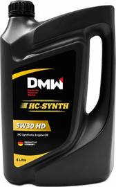 DMW שמן מנוע 5W30 סינטטי 4 ליטר |DMW HC-SYNTH | API SN/CF | ACEA A3/B4 | מתאים לבנזין ודיזל
