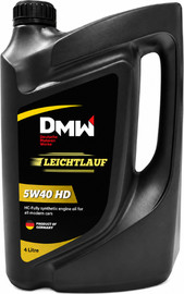 DMW שמן מנוע 5W40 סינטטי מלא  4 ליטר |DMW Leichtlauf |  API SN/CF | ACEA A3/B4 | מתאים לבנזין ודיזל
