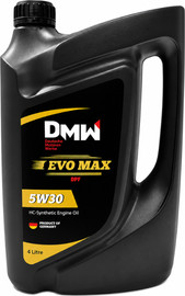 DMW שמן מנוע 5W30 סינטטי מלא  4 ליטר |DMW EVO MAX | C3 DPF BMW LL-04 | VW 504.00/507.00 | MB 229.51