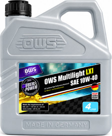 OWS שמן מנוע 10W40 HC-סינטטי 4 ליטר | OWS Multilight LXI | API SN/CF | ACEA A3/B4 | מתאים לבנזין ודיזל