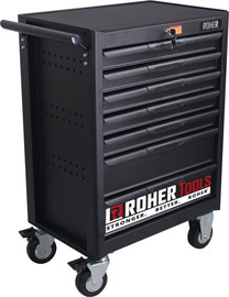 Roher עגלת כלים 7 מגירות ROHER כולל מנגנון Interlock צבע שחור
