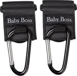 Baby Boss סיטי הוקס - זוג ווי שאקל מפלסטיק לתליית תיק או שקיות לעגלת תינוק מבית Baby Boss