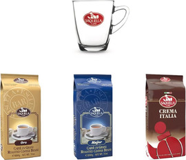 Saquella Caffe מיקס 3 ק"ג פולי קפה מבית Saquella Caffe