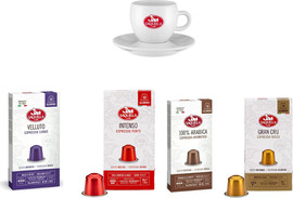 Saquella Caffe מיקס קפסולות אלומניום תואמות נספרסו מבית Saquella Caffe