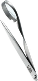 Rubis פינצטה POINTER עם זכוכית מגדלת