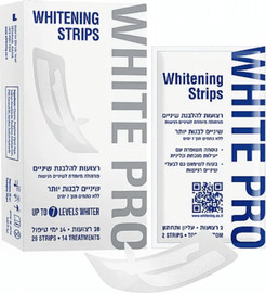 WHITE PRO רצועות הלבנה לשיניים (מארז 28 יחד')
