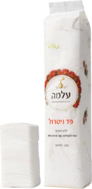 עלמה פד ניטרול ללא סיבים - מארז 500 יח'