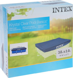 INTEX כיסוי עליון כחול INTEX לבריכת עמודים מלבנית 200*300 דגם 28038