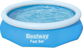 BESTWAY ערכת הכל כלול קלאסיק בריכת הקמה מהירה (בריכת שפה מתנפחת) BESTWAY קוטר 305 עומק 76 דגם 57266C
