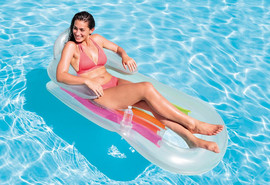 INTEX מזרון מתנפח צף INTEX כולל משענת לראש, לגב ולידיים, דגם 58802