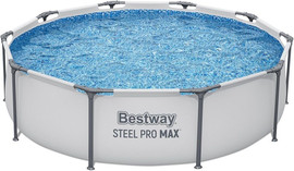 BESTWAY ערכת הכל כלול פרימיום בריכת BESTWAY עגולה קוטר 305 עומק 76 Steel Pro MAX דגם 56406P