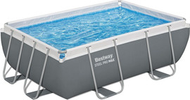 BESTWAY ערכת הכל כלול קלאסיק בריכת BESTWAY מלבנית אולטרה 84*196*282 Steel Pro Max דגם 56629C