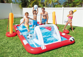 INTEX בריכת פעילות INTEX, בעיצוב מרכז הספורט שלי, הכוללת פעילויות כדורגל, כדורעף ובייסבול, דגם 57147