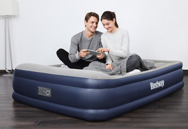 BESTWAY מיטה מתנפחת/מזרן מתנפח זוגי BESTWAY+משאבת ניפוח מובנית, סדרת Queen INDOOR airbeds מקט 67630