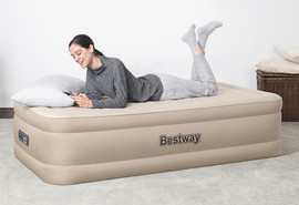 BESTWAY מיטה מתנפחת/מזרן מתנפח יחיד BESTWAY+משאבת ניפוח מובנית, סדרת FORTECH airbeds דגם Twin מקט 69048