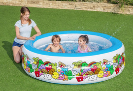 BESTWAY בריכה עגולה מתנפחת BESTWAY בעיצוב הדמויות המצחיקות, דגם 51122