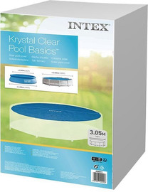 INTEX כיסוי תרמי/סולארי כחול INTEX לבריכה ביתית עגולה (שפה מתנפחת/עמודים) קוטר 305, דגם 28011