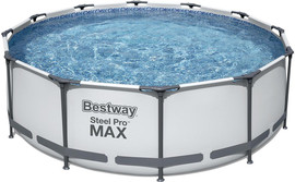 BESTWAY ערכת הכל כלול פרימיום בריכת BESTWAY אולטרה עגולה קוטר 366 עומק 100 Steel Pro MAX דגם 56260P