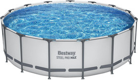 BESTWAY ערכת הכל כלול פרימיום בריכת BESTWAY אולטרה עגולה קוטר 457 עומק 122 Steel Pro MAX דגם 56438P