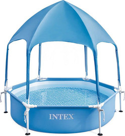 INTEX בריכת עמודים INTEX+גגון 38*183 דגם 28209