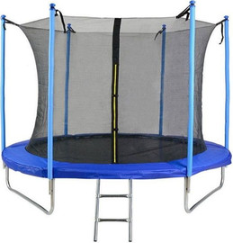 SKY HIGH טרמפולינה / קפצית לילדים/ות בקוטר 3.05 מטר / 10FT, כוללת רשת הגנה פנימית וסולם SKY HIGH