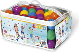 SKY HIGH סט של 100 כדורי פלסטיק צבעוניים INTEX סדרת FUN BALLZ מקט 49602