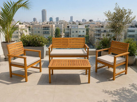 FUNYARD מערכת ישיבה מעץ דגם סלין