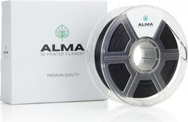 Alma פילמנט איכותי מסוג +PLA מבית ALMA צבע שחור