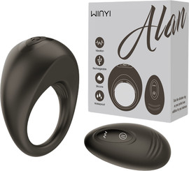 Milasway טבעת רטט לפין עם שלט ALAN  קוטר פנימי 36 מ"מ