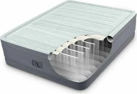 INTEX מזרן מתנפח זוגי PremAire עם משאבה מובנית 203*152*46 ס״מ | INTEX