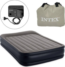 INTEX מזרן מתנפח זוגי עם כרית מובנית Dura-Beam Plus 203*152*42 ס״מ | INTEX | מק״ט 64136 | קפיץ קפוץ