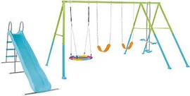 INTEX נדנדת ארבע חלקים ומגלשה לחצר לילדים 424*235*200 סמ 44151 מבית INTEX