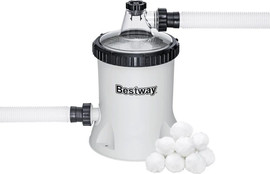 BESTWAY משאבת סינון מים 2025 פלוס צמר זרימת מים של 5678 ליטר / 1500 גלון בשעה 58870 מבית BESTWAY
