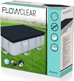 BESTWAY כיסוי לבריכה מלבנית מסגרת אפור PVC 282*196*84 מבית BESTWAY