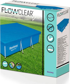 BESTWAY כיסוי לבריכה מלבנית מסגרת כחול 300*201*66 סמ מבית BESTWAY