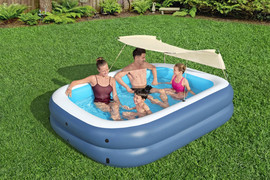 BESTWAY בריכה מתנפחת לילדים ולמשפחה מוצלת 2.54*1.78*1.40 סמ 54449 מבית BESTWAY